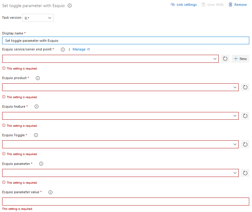 Set toggle parameter with Esquio